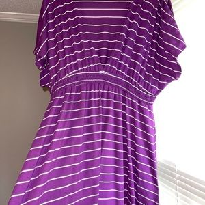 Purple striped dress